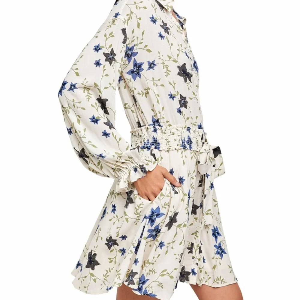 Free People Lighten Up Mini Dress in Tea Combo
